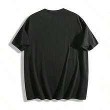 1 pieza Camiseta Casual de Manga Corta para Mujer con Estampado del Alfabeto en Lengua de Señales ABC para Maestros, 180g 100% Algodón, los diseños están impresos. Unisexo. - Negro - Ver 6