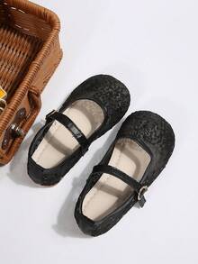 Mesh Shoes, Girls' Soft Bottom Summer New Fashion Stylish Shoes, Breathable Mesh Shallow Mary Jane Shoes, Lightweight & Comfortable Beijing Cloth Shoes - Black - View 8