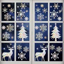 50 PCS Christmas Window Clings Decorations, Window Stickers With Christmas Tree, Snowflake And Christmas Reindeer, Rainbow Stickers Winter Wonderland Decorations For Home Christmas Party - LS23010-2sheets - View 2