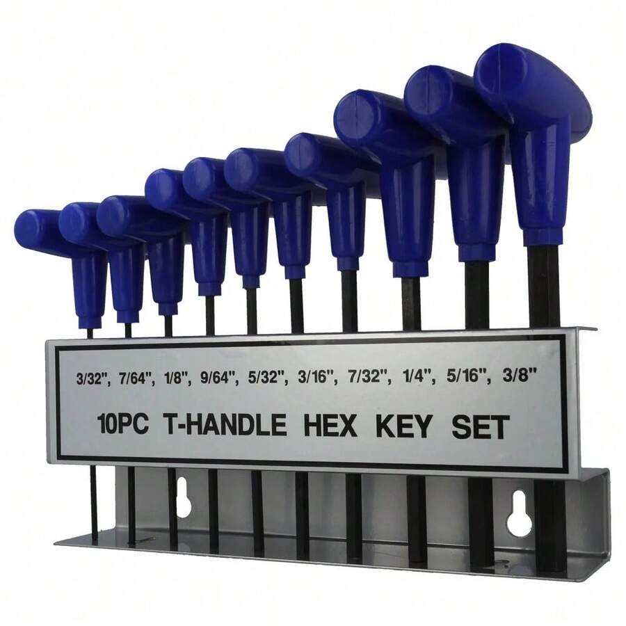 10 Piece T-Handle Hex Key Set (Imperial) In Stand - B - View 1