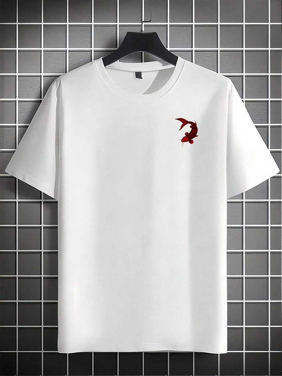 Men's T-Shirt With 100% Pure Vintage Print, Easy, Stylish, Comfortable, Casual T-Shirt With Print XZ005-STee - trắng - Xem 1