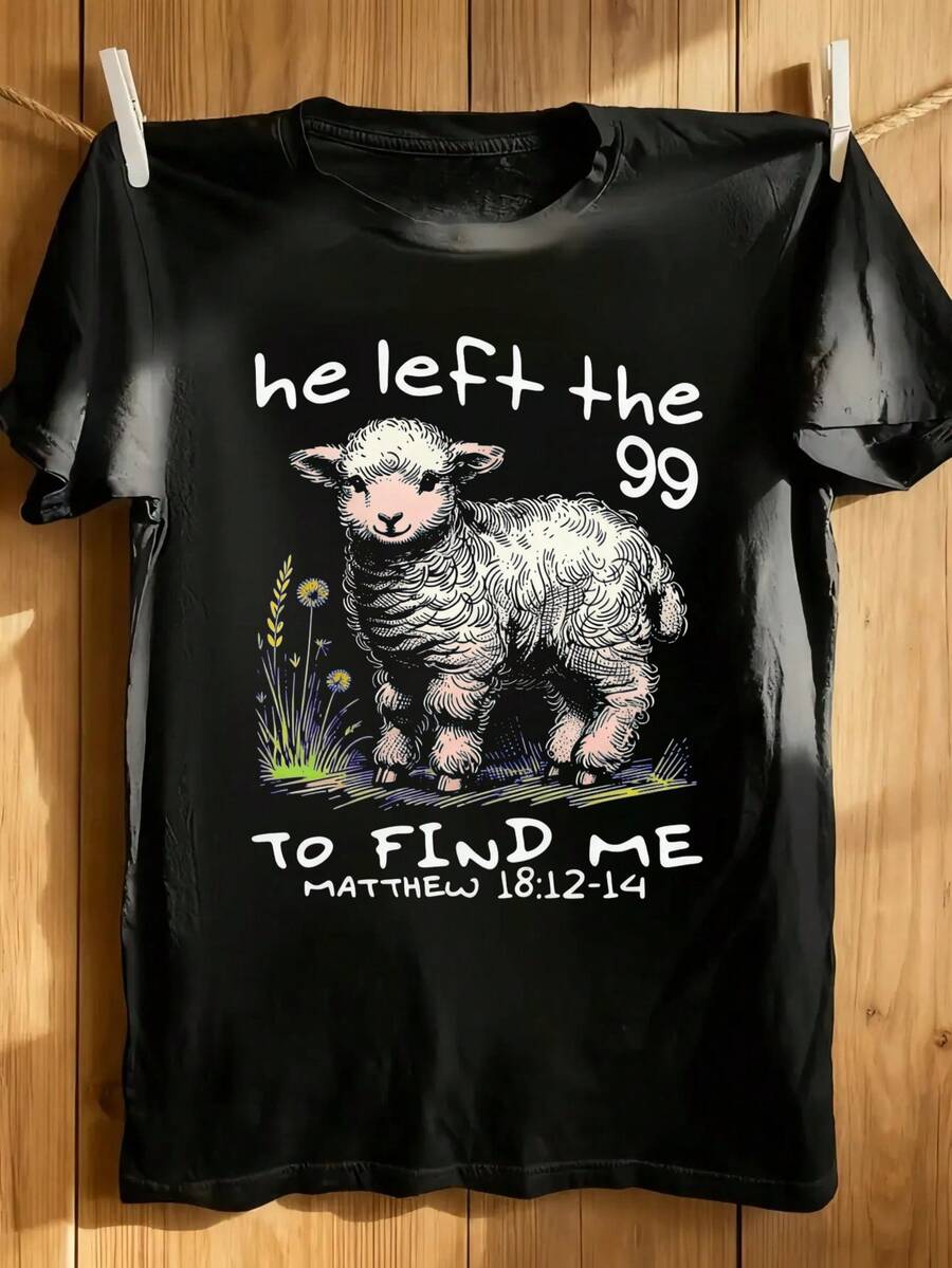 VivaGlam-He Departed with That Humorous Christian T-Shirt for Both Men And Women - Negro - Ver 1