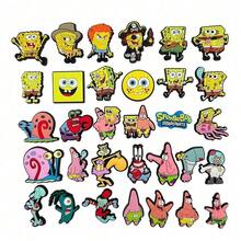 SpongeBob SquarePants Bộ phụ kiện giày dép hình gia đình SquarePants (10 món), đồ trang trí tự làm, phụ kiện giày PVC, khóa giày và dây giày dễ thương, thích hợp để cá nhân hóa giày thể thao và dây giày, quà tặng ngày lễ, quà sinh nhật, Halloween, Giáng sinh, Ngày Valentine, quà tặng tiệc tùng và vật dụng cần thiết cho các chuyến đi chơi, mua sắm và chụp ảnh. (Kiểu dáng ngẫu nhiên) - Kiểu A - Xem 12
