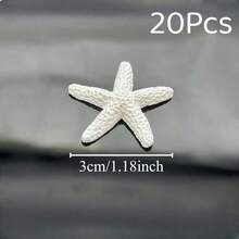树脂海星摆件，可爱小海星，1.18英寸海星形状，适用于婚礼、节日装饰、家居摆设和手工工艺品 - 星星 - 查看 13