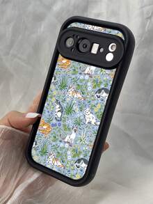 NR147 猫好き必見,対応するPixel 10 9 8 Pro 9A 8A ケース、対応するiPhone17 16 15 14 13 12 11 Pro Max 7 8 16 15 14 Plus 16e 17e 17 Air ケース、フルカメラ保護ソフト TPU ケース、キャンディカラーエンジェルアイラダーマットシリコン肌に優しいタッチフォンケースカバー（女性＆女の子向け） - ブラック - チェックする 4