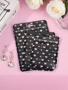 100/30/10pcs PVC Anti-Tarnish Transparent Jewelry Zipper Bags, Anti-Oxidation Small Zipper Pouches For Earrings, Necklaces And Jewelry - Multicolor - View 7