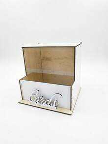 White Wedding Card Box, Baby Shower Graduation Ceremony Card Storage Box, Desktop Decor - One-size - View 6