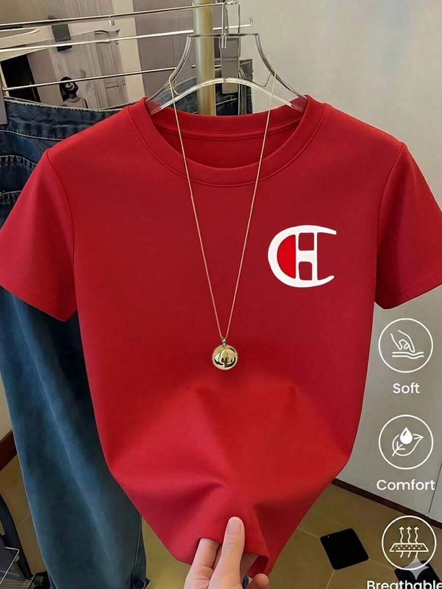 Women's Margarita Cocktail Club Graphic T-Shirt, White Tee With Funny Slogan "Save Water Drink Margs", Short Sleeve Blouse For Summer And Beach, Casual And Youthful Style, Gift For Friends. Pure-Cotton - 紅色3 - 查看 1