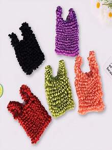 1/2 piezas Bolsa de compras plegable y reutilizable con textura de piña, bolsa de tela grande y portátil de gran capacidad para uso diario - Multicolor - Ver 3