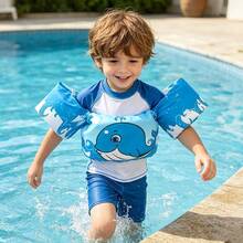 Happy wind Swim Áo phao bơi dày dặn, thoáng khí mùa hè, thích hợp cho bé trai và bé gái đi bơi, bãi biển và các bữa tiệc. - Nhiều màu - Xem 12