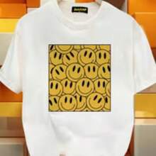 Printed T-Shirt For Men And Women - 白色 - 查看 1