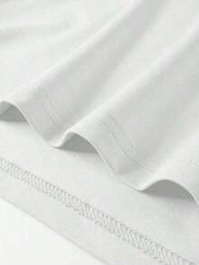 Chillumni 1 pieza Camiseta de manga corta y cuello redondo para hombre, de moda para el verano GTNQ - Blanco - Ver 5