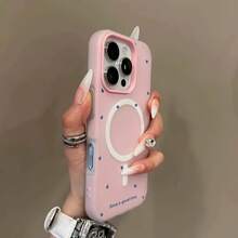 Ships Within 24 Hours From Mexico, Compatible With Apple, , And Other Phone Models. Compatible With Various Phone Brands, Including 17, 16, 15, 14, 13, 12, 11, X, Plus, Pro, And Pro Max. Phone Case - A Screen Full Of Green Hearts, A Minimalist Macaron-Colored Jelly-Like Case, Two-In-One, With Magnetic Wireless Charging, Suitable For Halloween, New Year's Gifts, Christmas Gifts, And Easter Gifts. - 粉色 - 查看 1