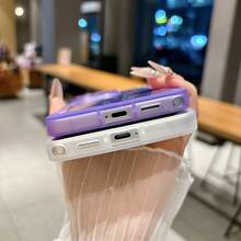 波浪边闪粉手机壳，TPU轻薄透明防震手机壳，兼容三星Galaxy A56/A17、S24 Ultra/S24 Plus/S24、S23 Ultra/S23 Plus/S23、S22 Ultra/S22 Plus/S22、S21 Ultra/S21 Plus/S21 FE/S23 FE/S20 FE、17/16E/15/14/13/12/11/X/XS Max/XR/Pro Plus，国际版 - 粉色 - 查看 5