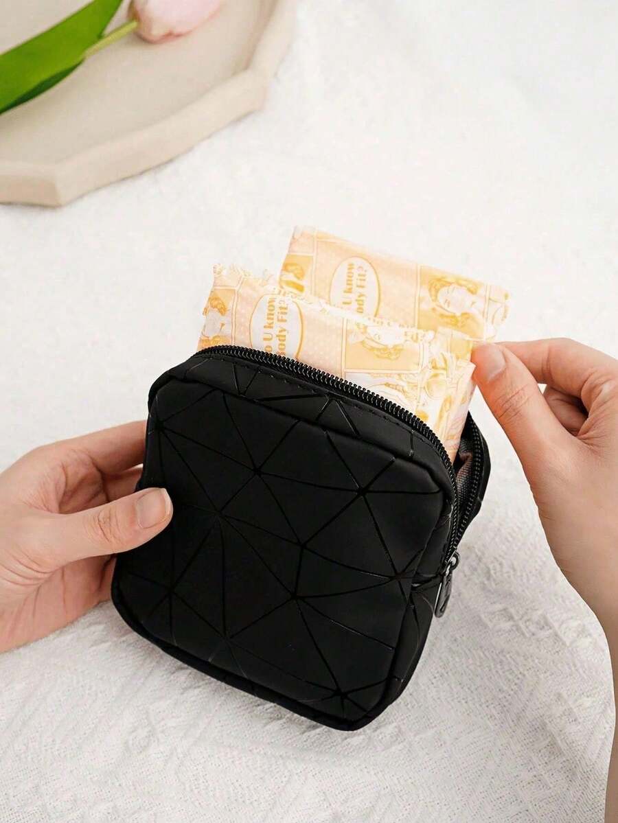 Large Capacity Sanitary Pad Storage Bag, New High-Quality Tampon Bag, Multifunctional Waterproof Storage Bag, Travel Storage Bag, Suitable For Storing Sanitary Pads, Lipstick And Coins, Travel Storage Essential, Holiday Gift.,Back To School