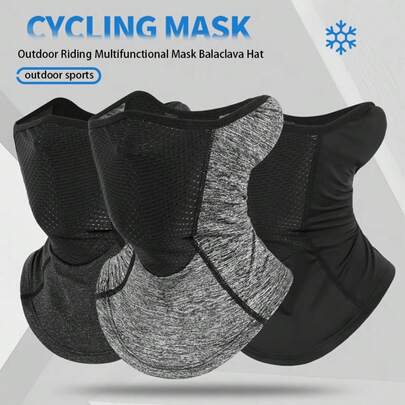 1pc Summer Breathable Ice Silk Sunscreen Face Cover, Portable Mesh Face Mask, Helmet Liner Cap, Sports Sweat-Wicking Quick-Drying Ice Scarf/Neck Gaiter, Suitable For Cycling, Hiking, Skiing