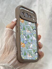 NR147 猫好き必見,対応するPixel 10 9 8 Pro 9A 8A ケース、対応するiPhone17 16 15 14 13 12 11 Pro Max 7 8 16 15 14 Plus 16e 17e 17 Air ケース、フルカメラ保護ソフト TPU ケース、キャンディカラーエンジェルアイラダーマットシリコン肌に優しいタッチフォンケースカバー（女性＆女の子向け） - カーキ - チェックする 3