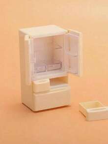 1Set Realistic Miniature Double-Door Refrigerator, Boxed, Detailed Creative Toy, Life Appliances Model, Collectible, Quality ABS Plastic, 3 Colors Available - Multicolor - View 8