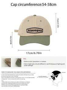 1 pieza Gorra de béisbol con bordado de letra, de secado rápido y suave, para mujer, ligera y transpirable para primavera/verano, protección solar para exteriores - Parche de letras de Alauegva - Ver 3
