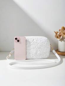 Túi đeo vai thiết kế khoét rỗng mới, túi đeo chéo mini dành cho nữ. - trắng - Xem 3