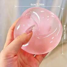 1pc Handmade Mint Blue Coconut Oil Slow Rebound Stress Relief Ball, Soft & Fluffy Crystal Ball, Squeeze Toy, , Reusable Pressure Relief Tool, Birthday/Holiday Gift - Multicolor - View 13