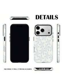 Pattern Light Phone Case For 16 Pro Max/15/14/14/14 Mini/7 Pls XR, 2-In-1 Rugged Matte Protective Case - Black - View 5