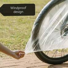 5pcs Transparent Bicycle Protective Covers, High Transparency Material, Elastic Closure For Quick Wear, Suitable For Road Bikes, Mountain Bikes And Other Bicycle Models, Portable Cycling Accessories - Multicolor - View 5
