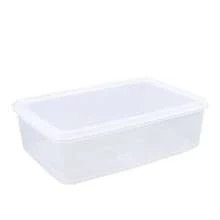 Caja de almacenamiento de cocina rectangular transparente de plástico de calidad alimentaria para refrigeración de frigorífico, caja de conservación de frescura de uso comercial - Tamaño máximo transparente (capacidad aproximada de 8.2 litros) - Ver 4