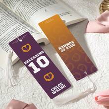 2pcs PET Pattern Printed Bookmarks, Exquisite Waterproof, Practical, Unique Pattern Design, Add Fun To Reading, Perfect Gift For Back To School, Valentine's Day (Random Color Tassel) - Multicolor - View 7