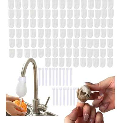 35/24/11/5/1pc New Faucet Filter Screens, Thickened Reusable Faucet Filter Cotton, Anti-Splash Filter For Tap Water, Suitable For Kitchen & Bathroom, Filters Sediment, Rust, Impurities, Universal Design, Essential Home, Kitchen & Travel Item