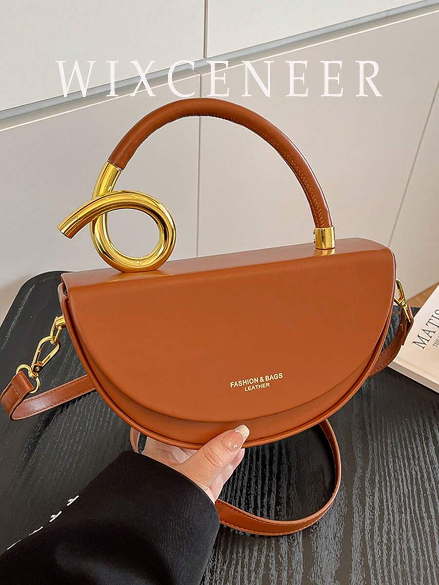 Women's Fashionable Solid Color Handbag Casual Versatile Crossbody Bag For Daily Commuting Party Date Shopping High-End Commuter Bag