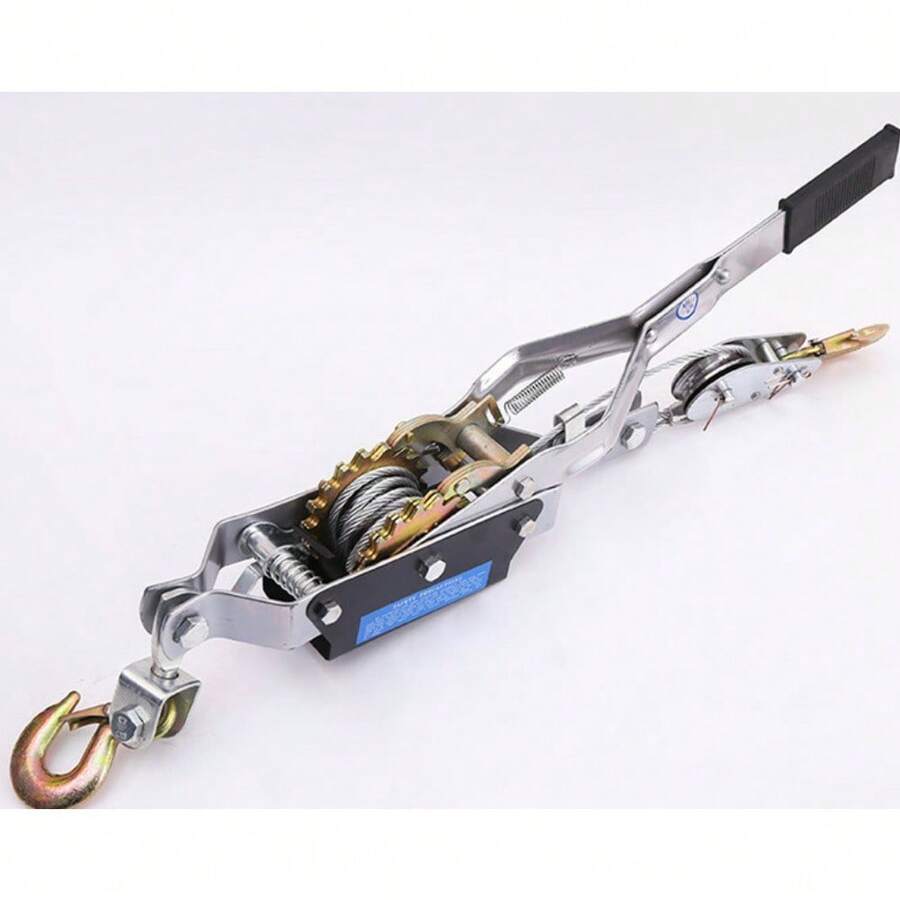 4 Ton Dual Gear Power Puller Heavy Duty 2 Hook Cable Puller Hand Winch UK - A - View 1