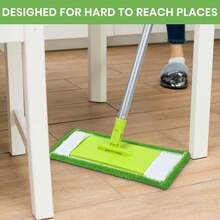 55" Long Handle Floor Mop With 2 Washable Microfiber Pads - Multifunction Dust Mop For Hardwood, Tile, Kitchen Cleaning - 60 chiếc - Xem 7