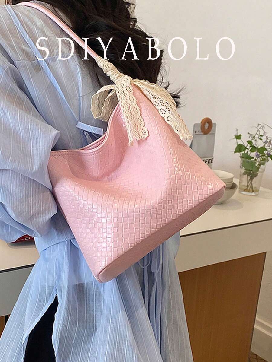 Fashionable Large Capacity Shoulder Bag, Versatile Bucket Bag For Women