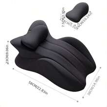 Upgraded Multi-Functional Comfortable Cushion, Couples Memory Foam Wedge Pillow, Couples Seat Cushion Pillow, Multi-Functional Couples Back Cushion Pillow, Low Buttock Pad, 3D Memory Foam, Multi-Functional Sleeping Pillow, Ergonomic Buttock Support Pad. This Is A Multi-Functional And Portable Relaxation Cushion Suitable For Home, Office, Yoga, Daily Rest, Reading, And Movie Watching Scenarios. High-Quality Removable Pillow Insert. - Black Set (including Small Pillow) - View 12