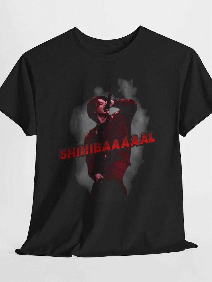 , Agust D, , Yoongi -  Shibal T-shirt - Agust D "SHIIBAAAAAL"  Tour T-Shirt. For Summer & Spring, Women's Men's Graphic Tee Exquisite Design Summer Essential Easy To Match Showcase Your Style - Svart - Visa 1