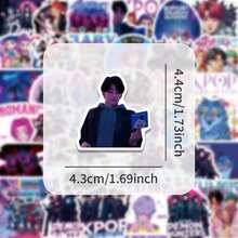 50张K-Pop恶魔女团和男团卡通贴纸，动漫人物行李箱贴花，适合作为生日、派对、返校、复活节礼物 - 彩色 - 查看 4