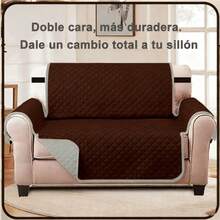 Reversible Protective Cover For Single/Double/Triple Sofas - Stain-Resistant, Moisture-Resistant, Pet-Scratch Resistant. Washable Fabric, Easy To Change. Durable Family Design. Available In Multiple Colors. - Brown - View 13