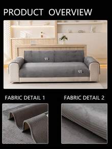 1 vỏ đệm sofa dùng được cả bốn mùa, kiểu dáng hiện đại tối giản, chống trượt, chống bụi và có thể giặt, mềm mại và không phai màu, thân thiện với thú cưng, phù hợp với sofa hình chữ L và sofa 1/2/3/4 chỗ ngồi, thích hợp cho phòng ngủ, văn phòng, phòng khách. - Màu Xám nhạt - Xem 10