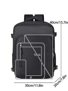 Ba lô tối giản màu trơn dung tích lớn dành cho nữ, ba lô du lịch đa chức năng mở 180° đựng laptop có ngăn đựng giày riêng, phù hợp cho công tác hoặc du lịch, có nhiều màu sắc để lựa chọn. - Nhiều màu - Xem 5