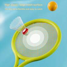 1 Set (2 Rackets + 1 Shuttlecock + 1 Ball) Badminton Racket Set, Indoor/Outdoor Leisure Sports Tennis Racket Set, Interactive Game Activity Toy, Educational Toy Gift, Birthday Gift. The Color Of The Ball Is Randomly Red Or Yellow. - Multicolor - View 4