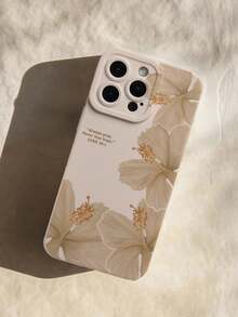 Hibiscus Pattern Liquid Silicone Phone Case Full Body Protection Anti-Drop Shockproof TPU Soft Rubber Shell Compatible With IPhone/ Galaxy - Multicolor - View 5