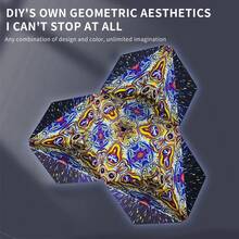 Geometrically Variable Magnetic Cube 3D Decompression Thinking Training Puzzle Pieces Cube Decompression - Khối lập phương từ tính 3D - Xem 7