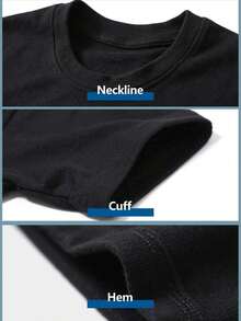 1 pieza de camiseta para hombre con estampado gráfico, cuello redondo y confeccionada en tela, perfecta para reuniones cristianas y lavable a máquina, playera de México. - Negro - Ver 5