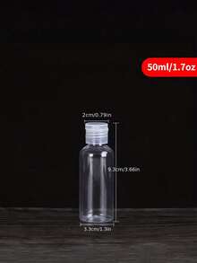 5pcs 1.01oz/1.69oz/3.38oz Flip-Top Plastic Refillable Bottles Set - Portable For Shampoo, Lotion, Toiletries - Fragrance-Free Suitable For Travel - White - View 8