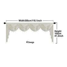 1pc White European Style Minimalist & Elegant Curtain, Festive Atmosphere With Pearl Trim, Suitable For Living Room, Bedroom Windows And Door Decor - White - View 15