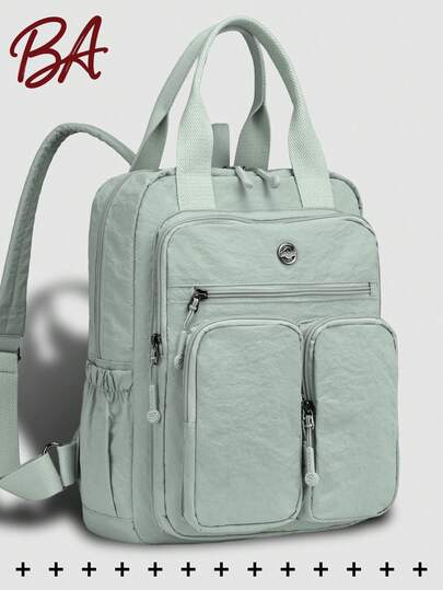 Ba lô nylon nhiều ngăn kiểu dáng Preppy dành cho nữ; Ba lô đựng laptop có thể chứa laptop 15.6 inch; Túi đi học nhẹ nhiều ngăn; Túi du lịch dung tích lớn; Túi sách đa năng; Túi đi làm tiện lợi cho học sinh, học sinh trung học cơ sở, trung học phổ thông, y tá, giáo viên, doanh nhân, du lịch và nghỉ mát, công tác, đi làm hàng ngày, mua sắm, văn phòng, hẹn hò, leo núi, đào tạo, làm việc, quà tặng sinh nhật, quà tặng ngày lễ.