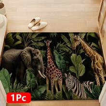 1pc Animal Pattern Printed Linen Kitchen Rug, Carpet, Mat, Bathroom Mat, Doormat, 3D Printed Rectangle, Suitable For Living Room, Bedroom, Hallway, Bathroom, Laundry Room - Polyester Carpet, Indoor Outdoor Home Decor - Multicolor - View 15