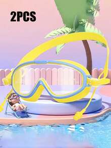 1 Set de Gafas de natación antivaho y anti-UV para adultos, gafas de natación de visión panorámica, gafas de natación a prueba de fugas para niños y adultos de ambos sexos - Multicolor - Ver 14
