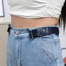 2/4 Peças Cinto com Cós Elástico, Cinto Ajustável Sem Fivela, Adequado para Denim, Cinto Elástico Invisível, Unissex, Cintura Emagrecedora - Design Confortável Sem Fivela, Ajustável e Elástico, Ajuste Perfeito para Denim e Calças - Realce o Contorno do Seu Corpo, Cinto Elástico Vintage - Sem Fivela, Ajuste Invisível, Unissex, Estiramento Confortável, Tamanho Universal - Multicolorido - Visão 9